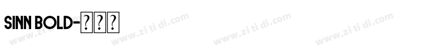 Sinn Bold字体转换